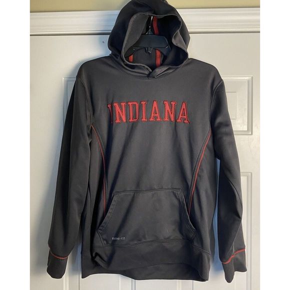 Nike Indiana hoddie Crimson Indiana University Hooded Pullover Youth XL - Picture 1 of 6